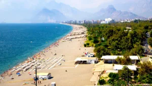 Пляж в Турции — море, песчаный берег. Кемер или Сиде?